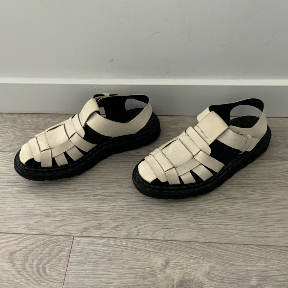 Officine Creative White Nappa Leather Sandals